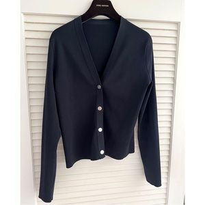 Louis Vuitton Navy button down cardigan sweater 38/M